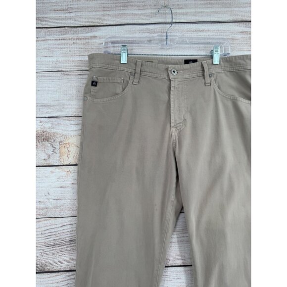 AG Adriano Goldschmied The Graduate Tailored Leg 5 Pocket Pants Mens 36x32 Khaki - Picture 4 of 14